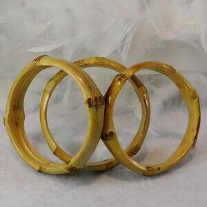 Vintage Bamboo Bangles - 3 pc Set